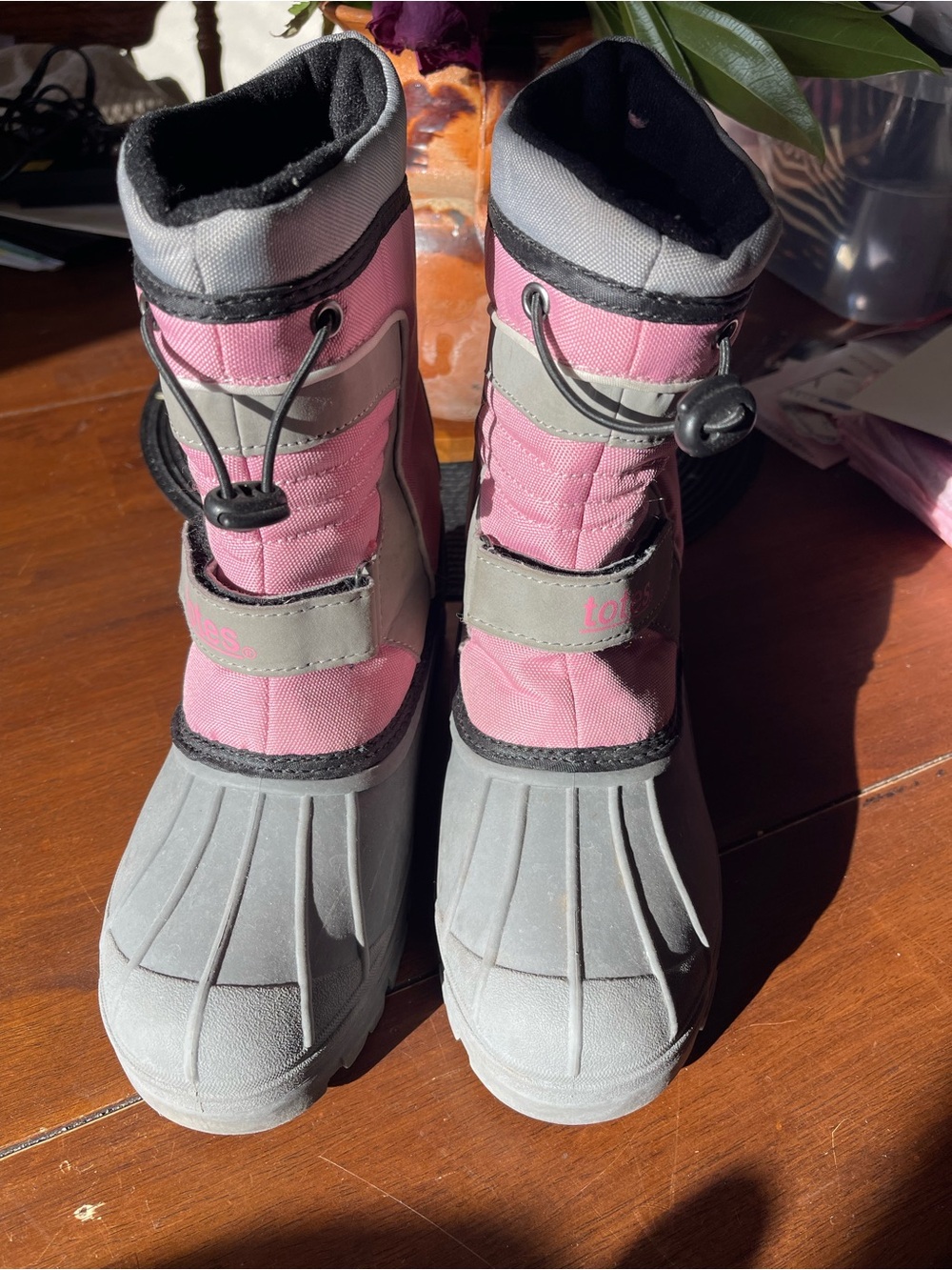 totes kids Light Gray Lug Sole Rain Boots
